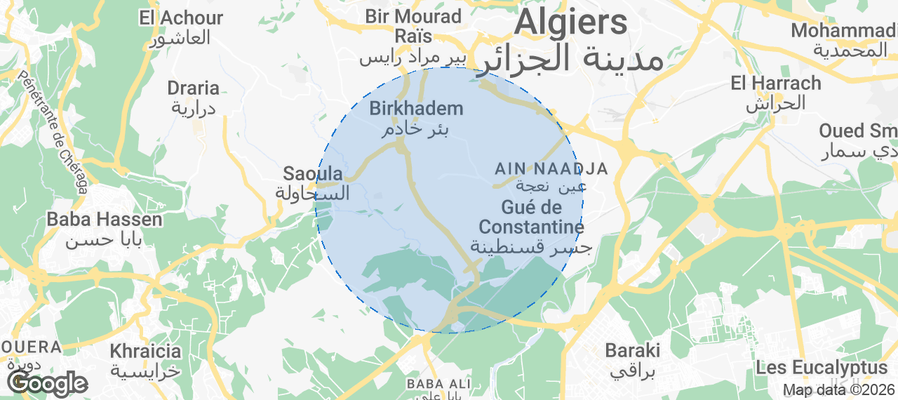 الجزائر Airbnb map